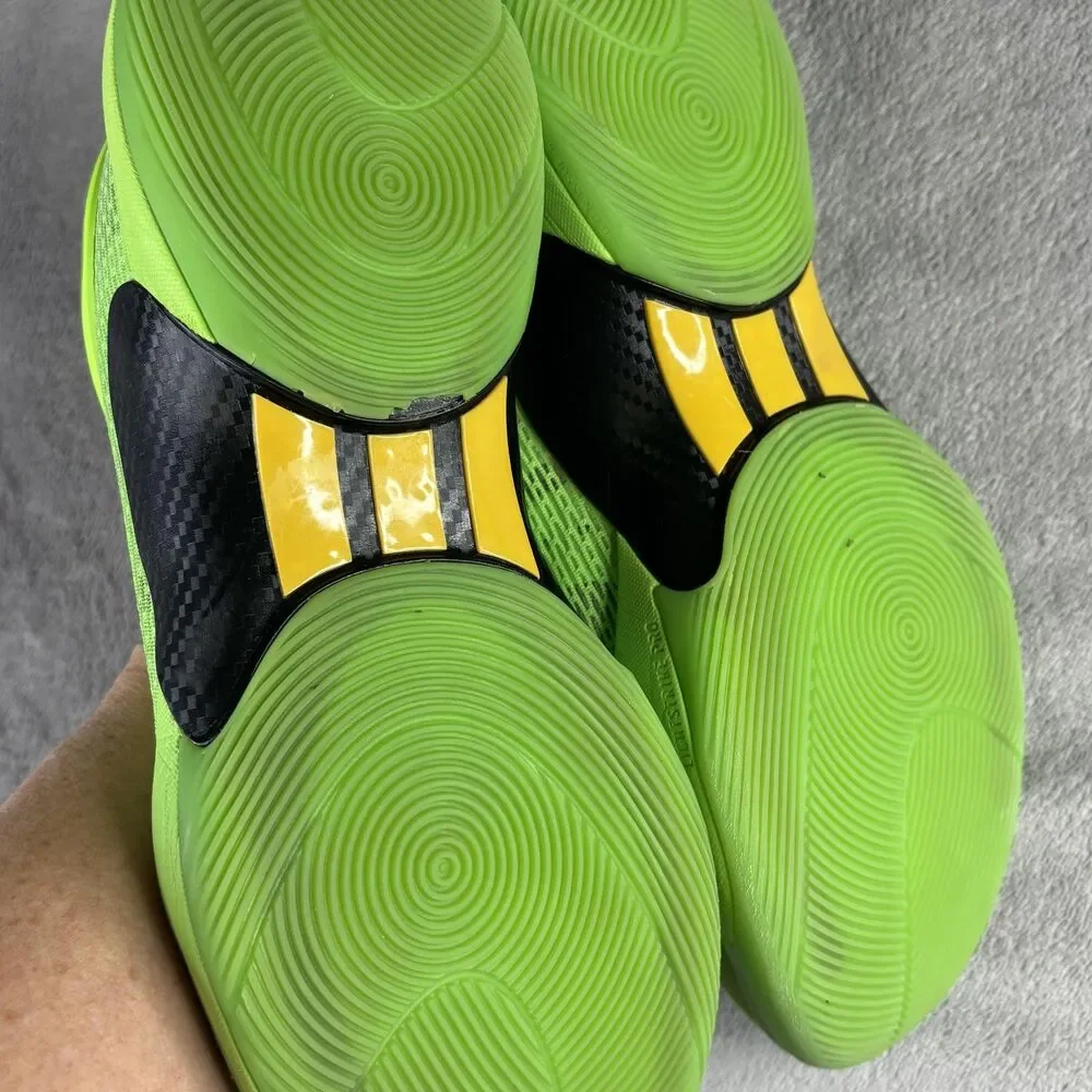 Adidas Lightstrike Pro Shoes Mens Size 9.5 Neon Green Orange DON Basketball‎